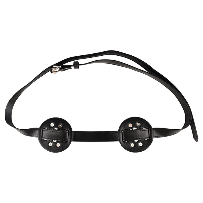 Kiotos - PU-lederen borstenharnasje met ronde noppen-Erotiekvoordeel.nl