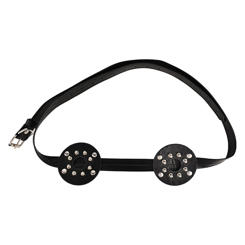 Kiotos - PU-lederen borstenharnasje met open tepels en ronde noppen-Erotiekvoordeel.nl