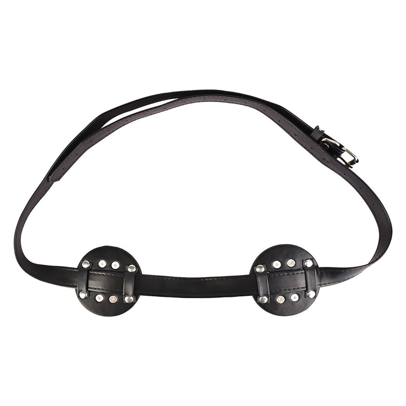 Kiotos - PU-lederen borstenharnasje met open tepels en ronde noppen-Erotiekvoordeel.nl