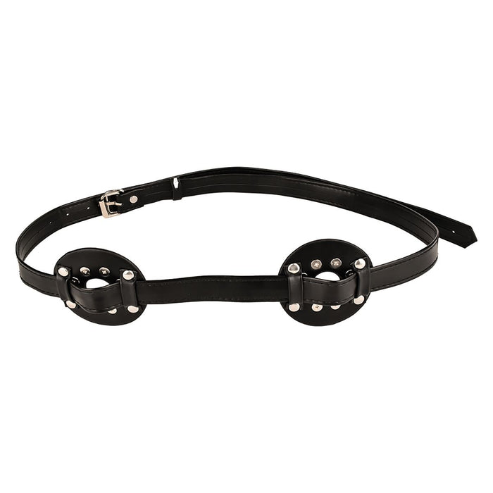 Kiotos - PU-lederen borstenharnasje met open tepels en ronde noppen-Erotiekvoordeel.nl