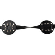 Kiotos - PU-lederen borstenharnasje met open tepels en ronde noppen-Erotiekvoordeel.nl