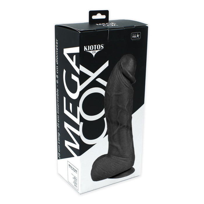 Kiotos Cox Mega Dildo Nr. 6 - 28 x 7,4 cm - Zwart-Erotiekvoordeel.nl