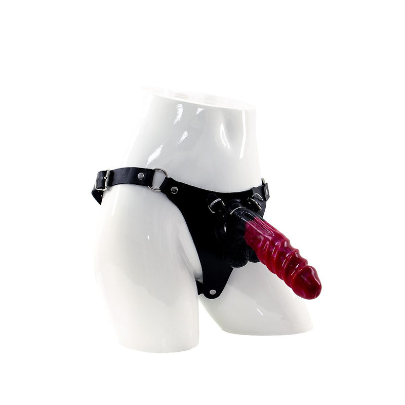 Kiotos COX - Strap-On Set with Monstar Dildo Nr. 74 - Zwart/Rood-Erotiekvoordeel.nl
