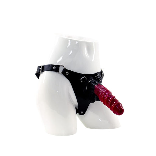 Kiotos COX - Strap-On Set with Monstar Dildo Nr. 74 - Zwart/Rood-Erotiekvoordeel.nl