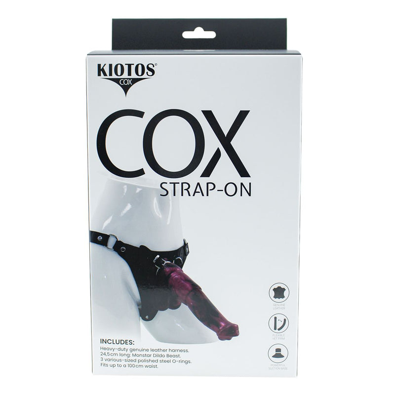 Kiotos COX - Strap-On Set with Monstar Dildo Nr. 67 - Zwart/Rood-Erotiekvoordeel.nl