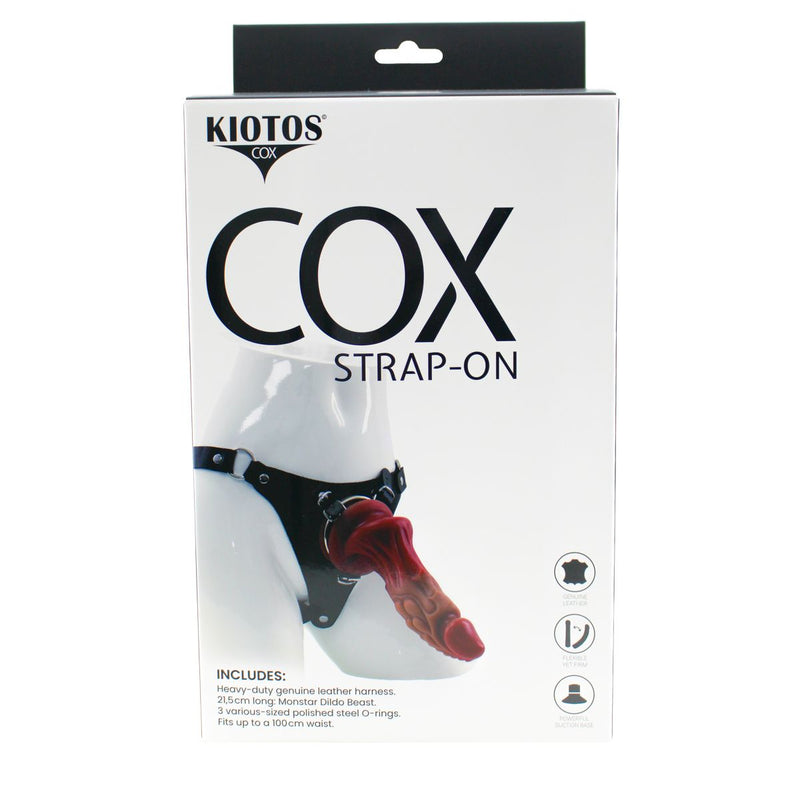 Kiotos COX - Strap-On Set with Monstar Dildo Nr. 31 - Zwart/Rood-Erotiekvoordeel.nl