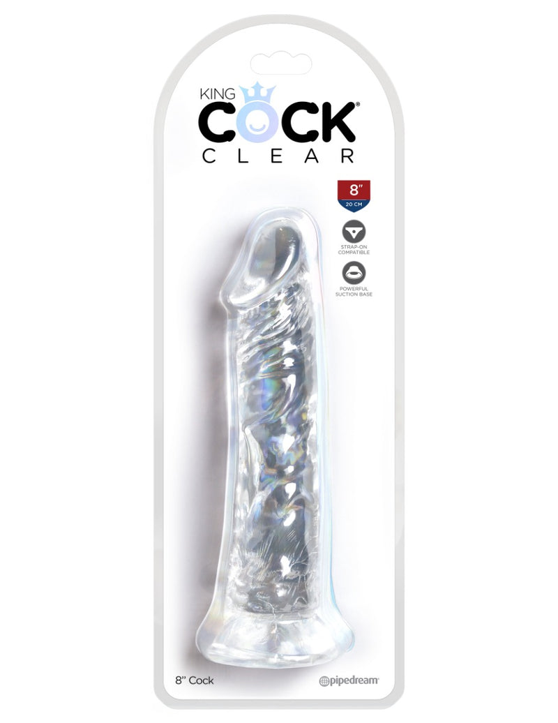 Pipedream - King Cock - Dildo - 20,5 cm - Transparant-Erotiekvoordeel.nl