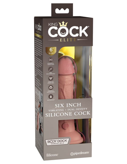 Pipedream - King Cock - Dual Density Vibrerende Dildo - 15 cm-Erotiekvoordeel.nl