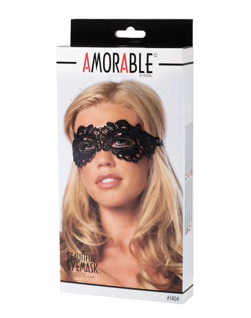 Amorable by Rimba - Kanten Oogmasker - One Size - Zwart-Erotiekvoordeel.nl