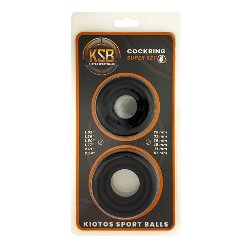 Kiotos - Siliconen Cockringen Set - 6 Maten-Erotiekvoordeel.nl