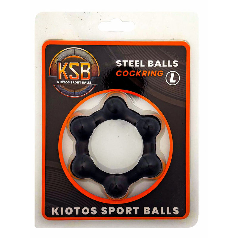 Kiotos - Siliconen Cockring met 6 Stalen Balletjes-Erotiekvoordeel.nl