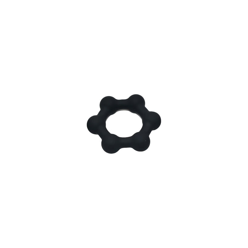 Kiotos - Siliconen Cockring met 6 Stalen Balletjes-Erotiekvoordeel.nl