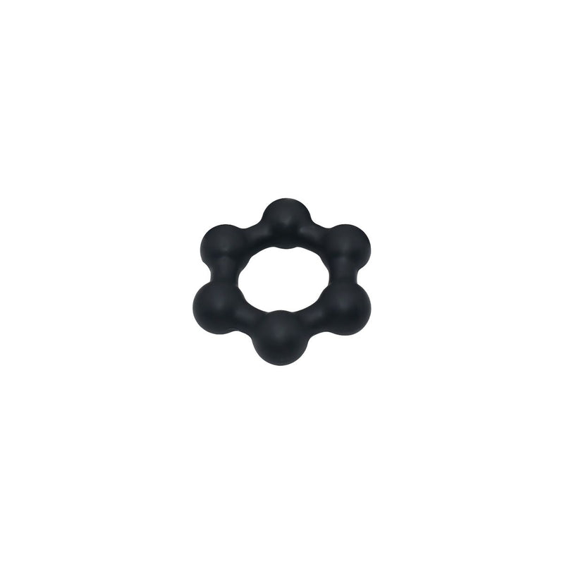 Kiotos - Siliconen Cockring met 6 Stalen Balletjes-Erotiekvoordeel.nl