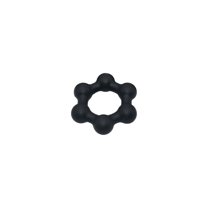 Kiotos - Siliconen Cockring met 6 Stalen Balletjes-Erotiekvoordeel.nl