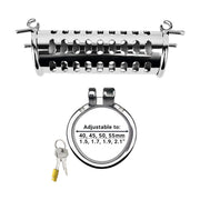 Kiotos - Twin Cock Cage - Dubbele Kuisheidskooi - RVS-Erotiekvoordeel.nl