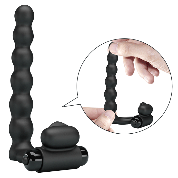 Pretty Love - Hercules - Vibrerende Cockring Met Buttplug - Zwart-Erotiekvoordeel.nl