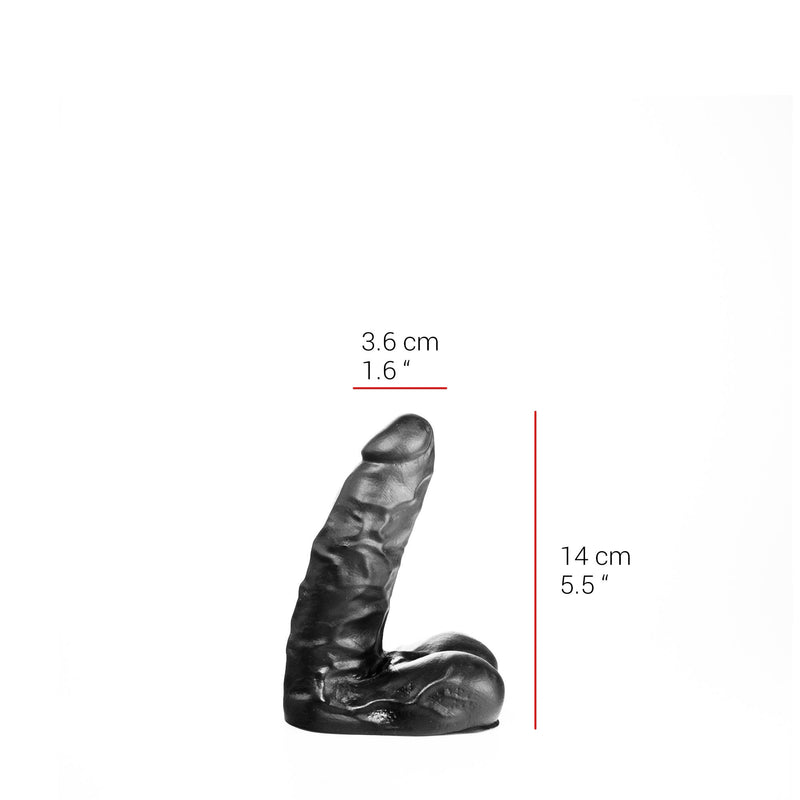 515 line - Dildo - 14 x 3.6 cm - Zwart-Erotiekvoordeel.nl