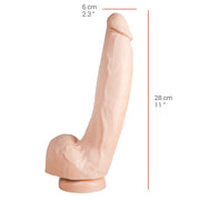 515 line - Dildo - 28 x 6 cm - Met Zuignap - Lichte Huidskleur-Erotiekvoordeel.nl