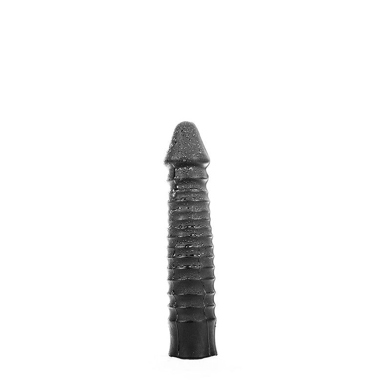 All Black - Consolador anal con estrías - 26 x 5 cm - Negro-Erotiekvoordeel.nl