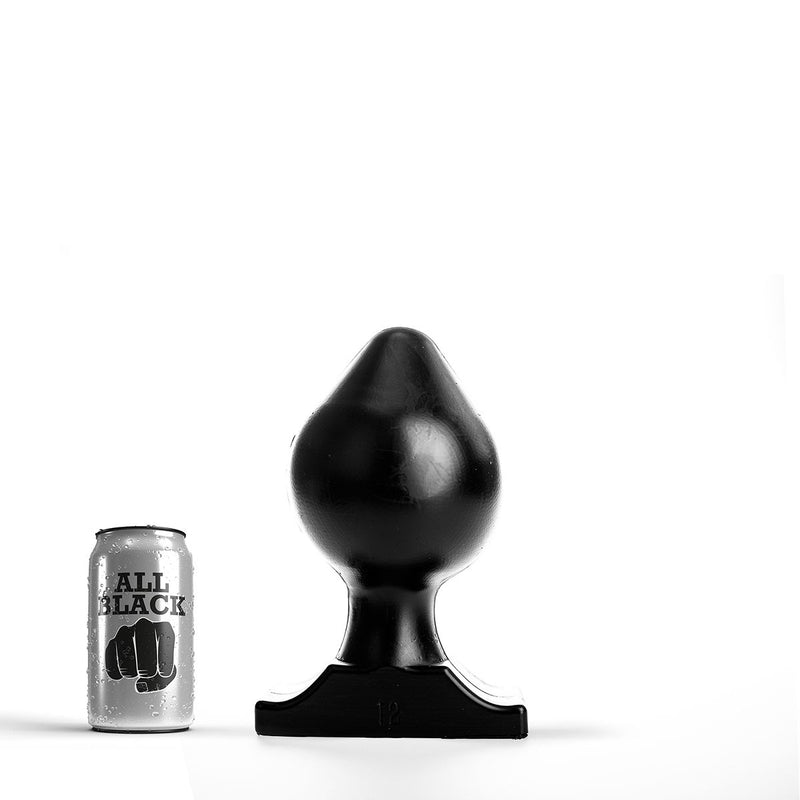 All Black - Buttplug - 22,5 x 12 cm - Zwart-Erotiekvoordeel.nl