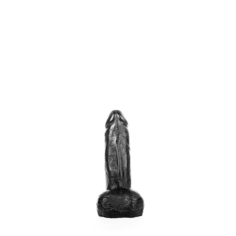 All Black - Dildo con scroto - 20 x 4,5 cm - Nero-Erotiekvoordeel.nl