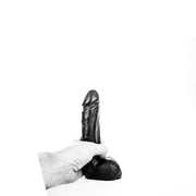 All Black - Dildo con scroto - 20 x 4,5 cm - Nero-Erotiekvoordeel.nl