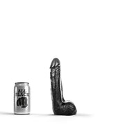 All Black - Dildo con scroto - 20 x 4,5 cm - Nero-Erotiekvoordeel.nl