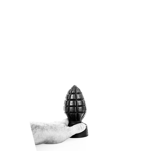 All Black - Plug anal de granate - 15 x 6 cm - Negro-Erotiekvoordeel.nl