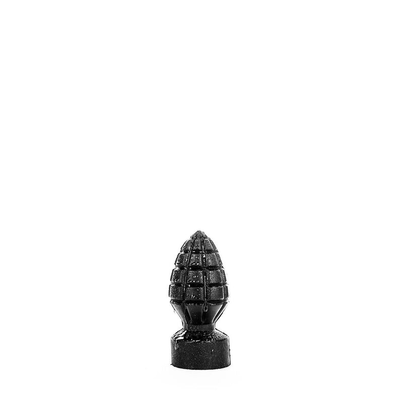 All Black - Plug anal de granate - 15 x 6 cm - Negro-Erotiekvoordeel.nl