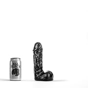 All Black - Klassieke Dildo - 19 x 4,8 cm - Zwart-Erotiekvoordeel.nl