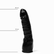 All Black - Consolador ligeramente curvado - 20 x 4,5 cm - Negro-Erotiekvoordeel.nl