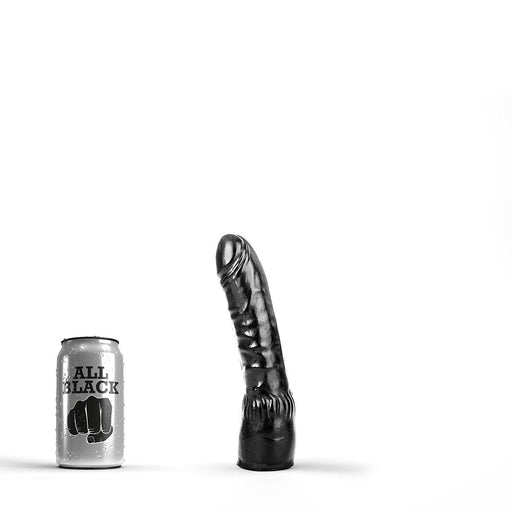 All Black - Lekko Wygięty Dildo - 20 X 4,5 Cm - Czarny - Erotiekvoordeel.nl