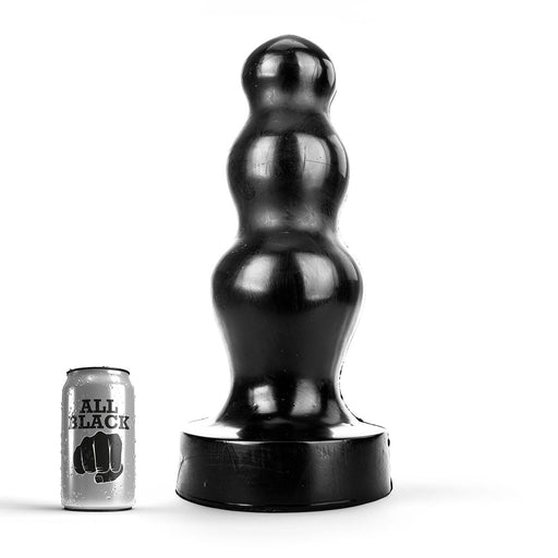 All Black - XXL Buttplug Met bolletjes 38 x 11.5 cm - Zwart-Erotiekvoordeel.nl