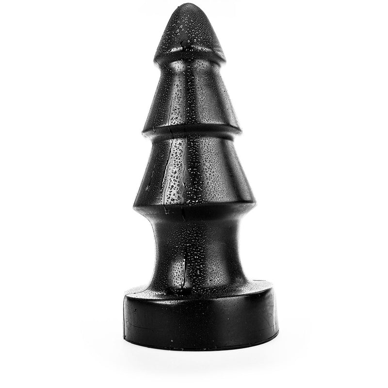 All Black - XXL Buttplug Met Ribbels - 40 cm - Zwart-Erotiekvoordeel.nl