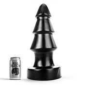 All Black - XXL Buttplug Met Ribbels - 40 cm - Zwart-Erotiekvoordeel.nl