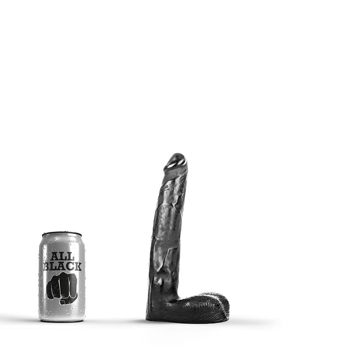 All Black - Zwarte realistische dildo - 21 cm-Erotiekvoordeel.nl