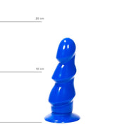 All Blue - Anal-Dildo mit 3 dicken Rippen - 17 x 5 cm - Blauw-Erotiekvoordeel.nl