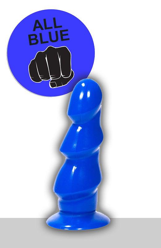All Blue - Anal-Dildo mit 3 dicken Rippen - 17 x 5 cm - Blauw-Erotiekvoordeel.nl