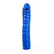 All Blue - Geribbelde Dildo - 38 x 8,5 cm - Blauw-Erotiekvoordeel.nl