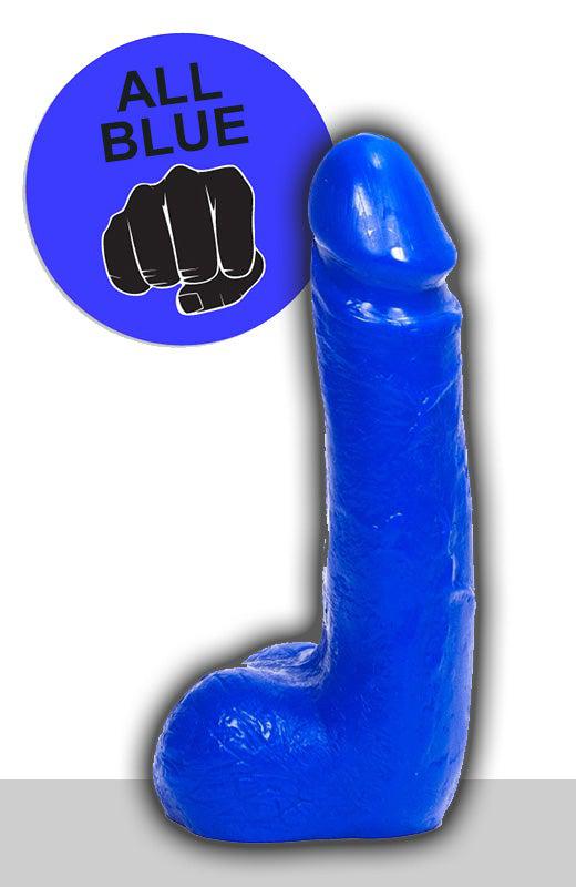 All Blue - Dildo Met Balzak 20 x 4,5 cm - Blauw-Erotiekvoordeel.nl