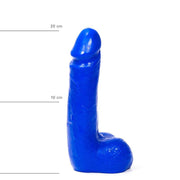 All Blue - Dildo Met Balzak 20 x 4,5 cm - Blauw-Erotiekvoordeel.nl