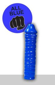 All Blue - Gode nervuré - 38 x 8,5 cm - Blauw-Erotiekvoordeel.nl