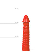 All Red - Anal-Dildo mit Rippen - 26 x 5 cm - Rot-Erotiekvoordeel.nl