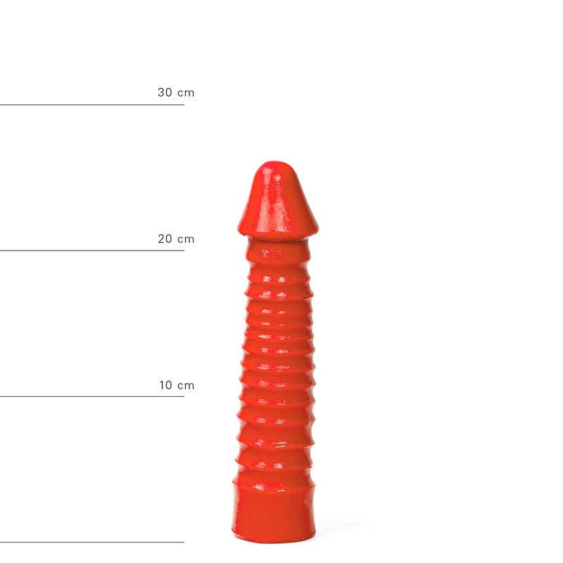 All Red - Anal-Dildo mit Rippen - 26 x 5 cm - Rot-Erotiekvoordeel.nl