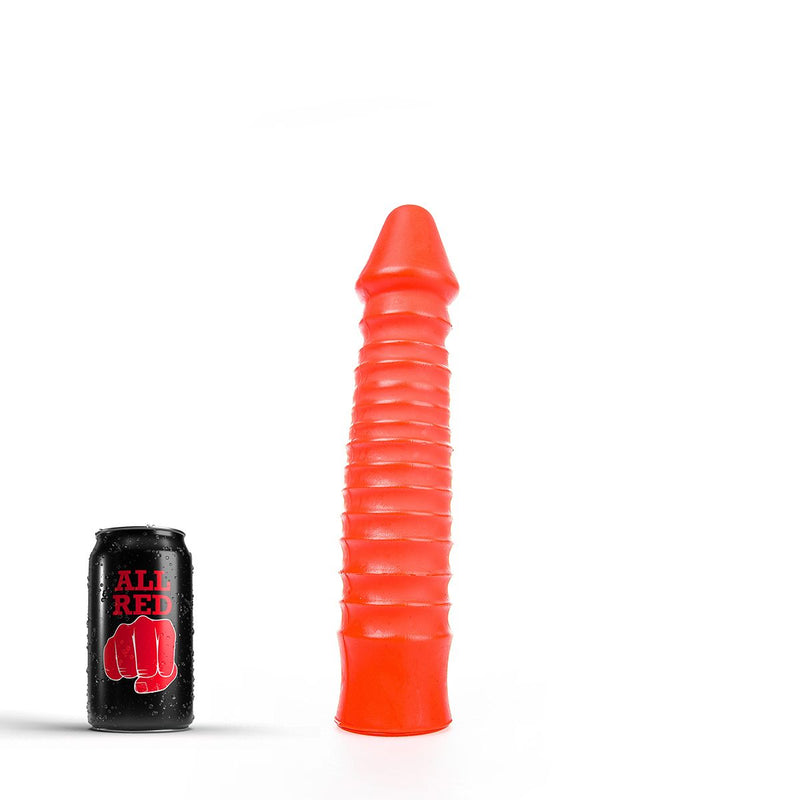 All Red - Anal-Dildo mit Rippen - 26 x 5 cm - Rot-Erotiekvoordeel.nl