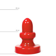All Red - Buttplug 17 x 8 cm - Rood-Erotiekvoordeel.nl
