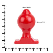 All Red - Buttplug 18 x 10 cm - Rood-Erotiekvoordeel.nl