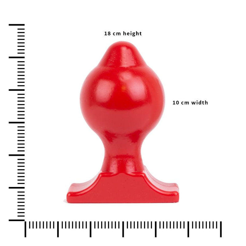 All Red - Buttplug 18 x 10 cm - Rood-Erotiekvoordeel.nl