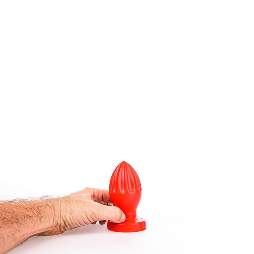 All Red - Plug anal con estrías - 12 x 5 cm - Rojo-Erotiekvoordeel.nl