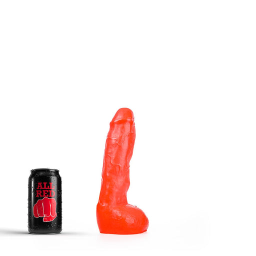All Red - Dildo Met Balzak 22 x 5 cm - Rood-Erotiekvoordeel.nl